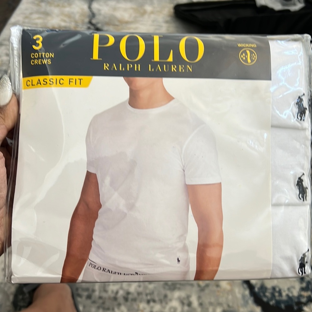Ralph Lauren all white classic fit crew neck